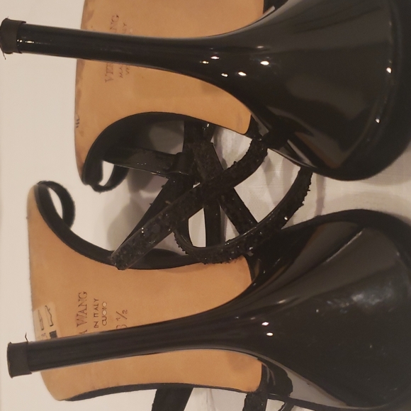 VERA WANG, Sandle Black Evening - Picture 10 of 12